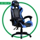 Геймерское Кресло для Геймеров до 130 кг Gamer Pro Jaguar Компьютерное Игровое Кресло Синее Черное - изображение 1