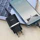 Мережевий зарядний пристрій HOCO C12Q Smart QC3.0 charger set(Type-C) 18W Black - изображение 3