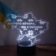 3D нічник "Доброго вечора, ми з України", LED світильник (16 кольорів світіння) з пультом ДК на замовлення (НЧ0018) - зображення 2