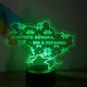 3D нічник "Доброго вечора, ми з України", LED світильник (16 кольорів світіння) з пультом ДК на замовлення (НЧ0018) - зображення 4