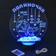 3D нічник в дитячу з метрикою, LED світильник, нічник для дівчинки "Зайчик" (16 кольорів світіння) з пультом на замовлення (НЧ0012) - зображення 8