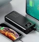 Повербанк з фонариком 30000mAh Універсальна мобільна батарея Чорний - зображення 3