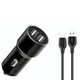Автомобільний зарядний пристрій XO TZ09 Car Charger Set Micro Black (6920680873487) - зображення 1