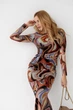 Костюм с юбкой-миди и джемпером из сетки Lurex терракотовый S (terracotta-9246) - изображение 3
