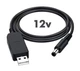 USB кабель с преобразователем напряжения с 5V на 12V 0,5А 5.5 х 2.1 мм DC для роутера, маршрутизатора, модема - изображение 1