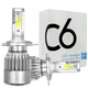 Комплект LED ламп COB C6 H4 головного світла з вентилятором ближнє та дальнє світло 12v 6000K 30W HeadLight - зображення 1