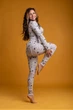 Пижама женская SweetJama Desire с карманом на попе Коты в чашках XS - изображение 2