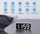 Прикроватный будильник HOMVILLA, цифровой будильник со светодиодными большими цифрами, громкость 90-120 дБ, 2 будильника, 12/24 часа, откладка, USB-порт для зарядки (адаптеры в комплекте). Цвет - Розовый - изображение 3