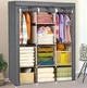 Складной каркасный тканевый шкаф Storage Wardrobe 88130, шкаф на три секции 130*45*175 - изображение 1