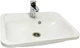Раковина, умивальник врізний, штучний камінь ADAMANT Option Classic White 550x430 - зображення 3