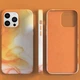 Кожаный чехол Figura Series Case with MagSafe для Apple iPhone 12 Pro Max (6.7") Orange Без бренда - изображение 2