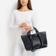 Сумка женская кожаная с двумя парами ручек шоппер средняя Regina Notte Shopper 2771 Черный - изображение 2
