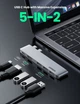 USB-хаб UGREEN CM251 2xUSB-C to 3xUSB 3.0 + HDMI 4K@30Hz + USB-C Power Port Space Gray (60559) - изображение 3