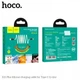 Кабель для зарядки Hoco - X21 Plus Silicone USB на Type-C (1 метр, 2.4А, оплетка TPE, тайп си) - Черный Оранжевый - изображение 3