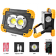 Акумуляторний прожектор WORKING LUX-802 світлодіодний ліхтар 20 Вт + бічний LED (з функцією POWER BANK) - зображення 1