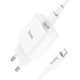 Сетевое зарядное устройство HOCO C94A Type-C, 20W, 3A, QC/PD с Lightning кабелем и быстрой зарядкой white - изображение 1