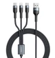 Кабель REMAX Combo Lightning / Micro USB / Type-C Sury 2 Series 3-in-1 Cable RC-070th |1.2m, 2A| black - зображення 1