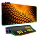 Геймерський килимок для мишки SKY (GMS-WT 9040/152-8) Hexagon / RGB підсвічування / 90x40 см - зображення 1