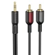 Аудіо кабель Borofone BL11 3.5mm to double RCA Чорний - 00000056867_1 - зображення 1