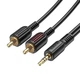 Аудіо кабель Borofone BL11 3.5mm to double RCA Чорний - 00000056867_1 - зображення 3