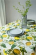 Водоотталкивающая скатерть на стол TouchableLinen 1 шт 150х250 см Принт лимоны Хлопок с тефлоновым покрытием - изображение 3