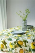 Водоотталкивающая скатерть на стол TouchableLinen 1 шт 150х250 см Принт лимоны Хлопок с тефлоновым покрытием - изображение 5