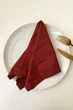 Салфетки из хлопка TouchableLinen 1 шт Бордовый Хлопковые салфетки для сервировки стола 25х25 см - изображение 1