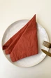Салфетки из хлопка TouchableLinen 1 шт Терракотовый Хлопковые салфетки для сервировки стола 20х20 см - изображение 1