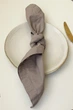 Салфетки из хлопка TouchableLinen 1 шт Бежево серый Хлопковые салфетки для сервировки стола 45х45 см - изображение 3