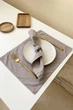 Салфетки из хлопка TouchableLinen 1 шт Бежево серый Хлопковые салфетки для сервировки стола 45х45 см - изображение 4