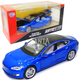 Іграшкова машинка металева Tesla «АвтоСвіт» Тесла синій, світло, звук, 15*4*5 см, (AS-2829) - зображення 1