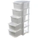 Комод пластиковый 6 ярусов белый 126*40*34 см. R-Plastic "Компакт Плюс" - изображение 2