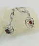 Серьги из серебра с гранатом и куб. цирконами 101346/18) - изображение 3