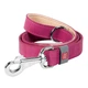Поводок для собак кожаный WAUDOG Classic, Ш 14 мм, Дл 122 см розовый - изображение 1