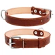 Ошейник "CoLLaR" двойной (ширина 25мм, длина 38-50см) коричневый - изображение 1