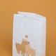 Пакет подарочный eko-kraft 150*90*240 мм 10 шт/уп Бумажный маленький Пакет с дном для сувениров и романтичного подарка с любовью "Влюбленные ламы" - изображение 3