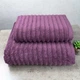 Набор махровых полотенец Зеро Твист 2шт GM Textile 50x90см, 70x140см 550г/м2 (Темно-Сиреневый) - изображение 1