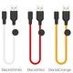 Кабель HOCO X21 Plus USB to iP 2.4A, 0.25m, silicone, silicone connectors,Black+Red (6931474712356) - зображення 4