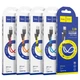 Кабель HOCO X21 Plus USB to iP 2.4A, 0.25m, silicone, silicone connectors,Black+Red (6931474712356) - зображення 5