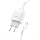 Мережевий зарядний пристрій HOCO C73A Glorious dual port charger set(Type-C) 12W White (6931474713070) - зображення 2