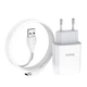 Мережевий зарядний пристрій HOCO C73A Glorious dual port charger set(Type-C) 12W White (6931474713070) - зображення 4