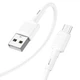 Кабель Hoco X83 USB – micro-USB 2.4 А 1 м білий - изображение 1