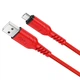 Кабель HOCO X59 USB to Micro 2.4A, 1m, nylon, TPE connectors, Red (6931474744906) - изображение 1