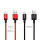 Кабель HOCO X14 USB для Type-C 3A, 1m, нілон, алюмінієві connectors, Black (6957531062868) - зображення 3