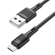 Кабель Hoco X83 USB to MicroUSB 1m черный - изображение 1