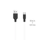 Кабель HOCO X21 USB to Type-C 2A, 1m, silicone, TPE connectors, Black+White 6957531071402 - зображення 4