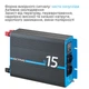 Инвертор с чистой синусоидой ECTIVE SI 15 1500W/12V Black/Blue (SI 15) - изображение 3