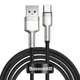 Кабель Baseus Cafule USB 2.0 to Type-C 66W 2M Чорний (CAKF000201) - зображення 1