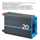 Инвертор с чистой синусоидой ECTIVE SI 20 2000W/12V Black/Blue (SI 20) - изображение 3