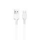 Кабель зарядки HOCO X20 (2A) (1M) USB - Type-C для мобільних пристроїв Samsung/Xiaomi/Huawei/Meizu/Realme Білий - изображение 1